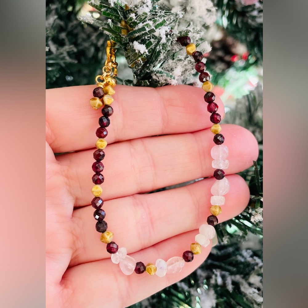 7 1/2 “ Garnet  Bracelet New